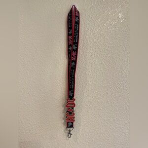 AC/DC Black and Red Lanyard AC/DC "Black Ice" World Tour.